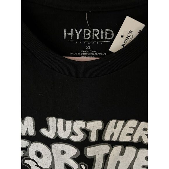 Men's Halloween I'm Here For The Boos Ghost T-Shirt Large Black NWT - Picture 2 of 2